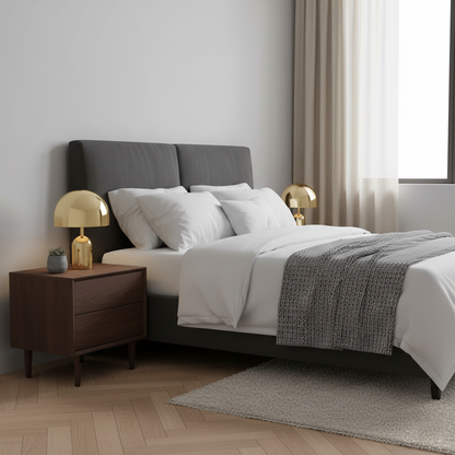 Émilie Portable Glossy LED Table Lamp with Modern Curves