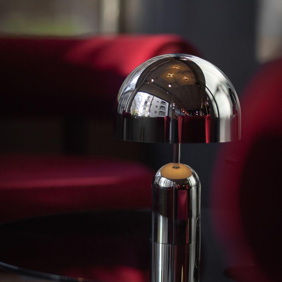 Émilie Portable Glossy LED Table Lamp with Modern Curves