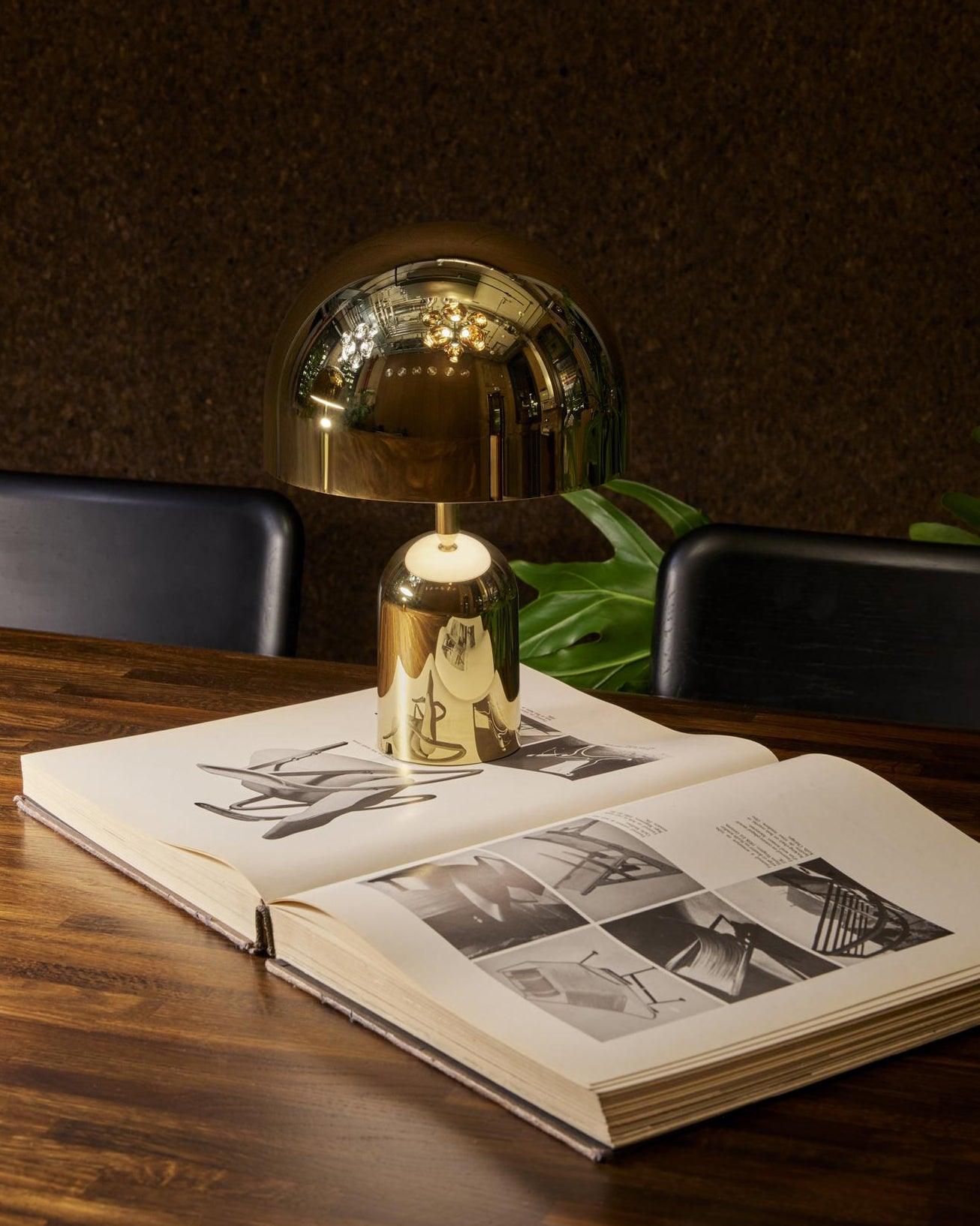 Émilie Portable Glossy LED Table Lamp with Modern Curves