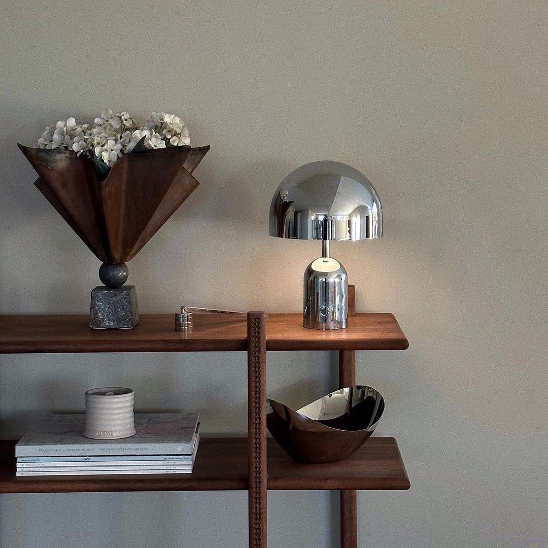 Émilie Portable Glossy LED Table Lamp with Modern Curves