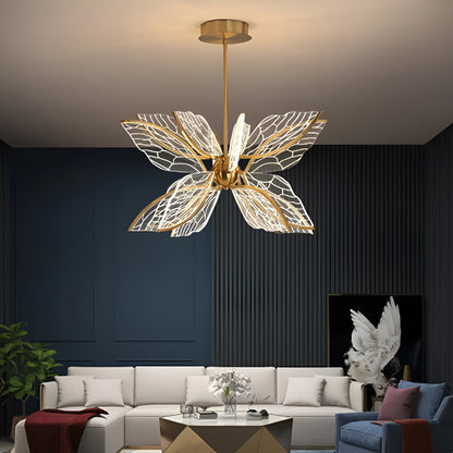Inès Butterfly Acrylic Chandelier