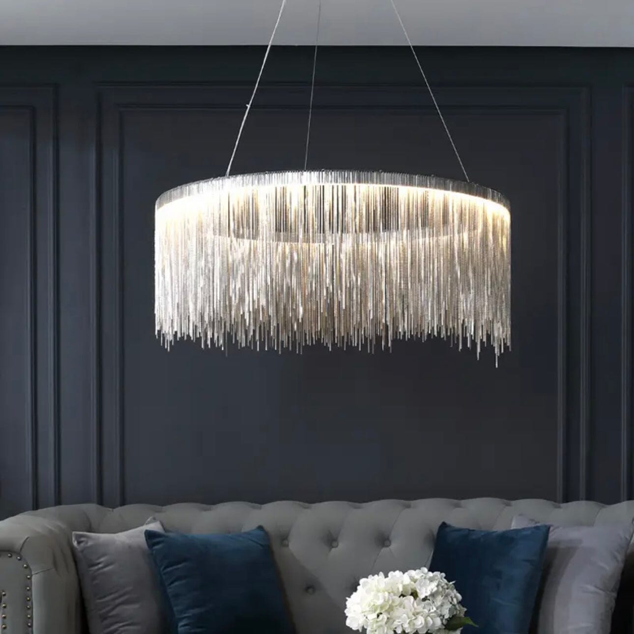 Juliette Nordic Rond Gland Chaîne Lustre