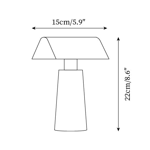 Camélia Modern Caret LED Table Lamp with Geometric Design
