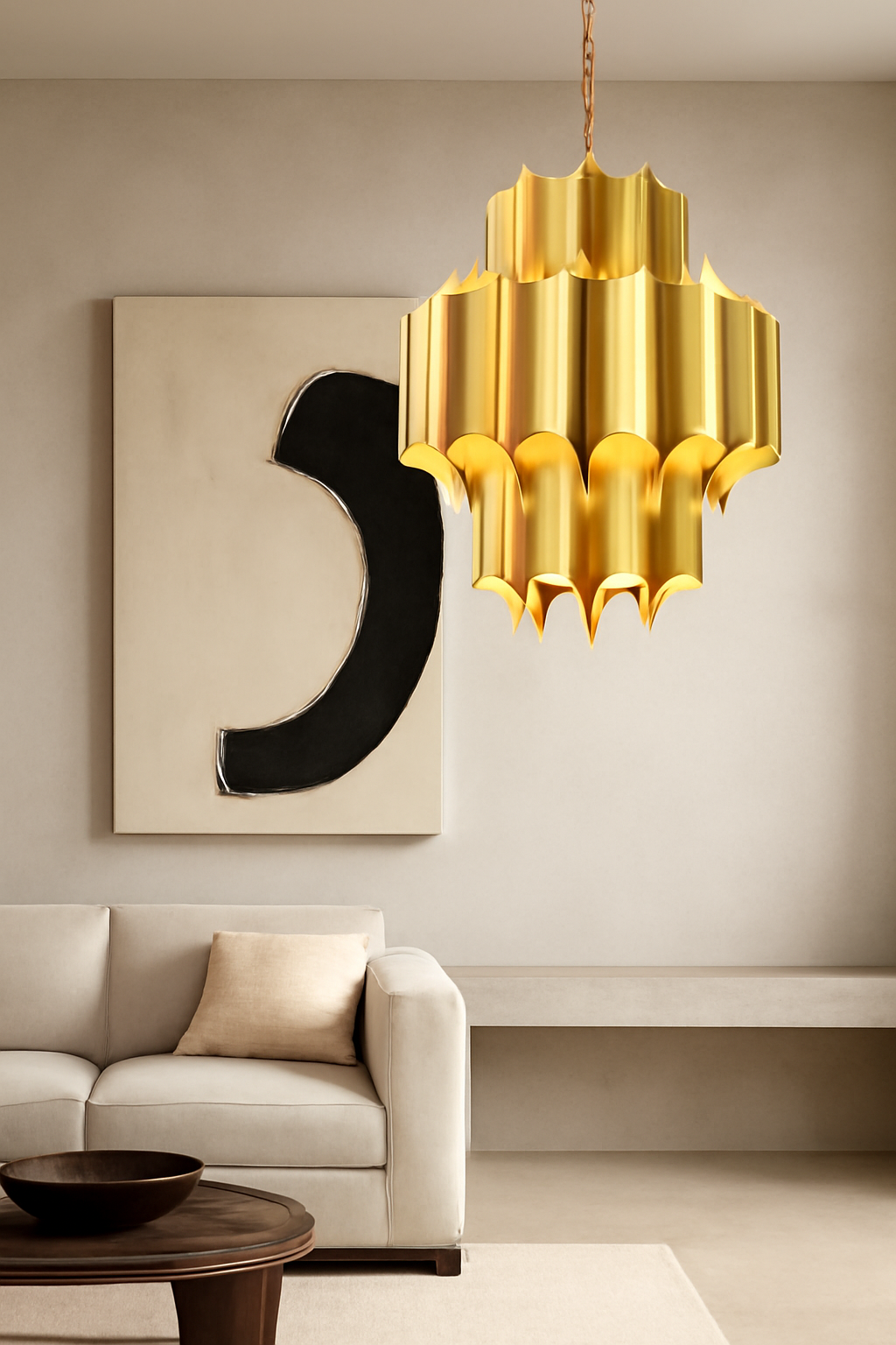 Clara Lustre Ruban Sculptural en Laiton