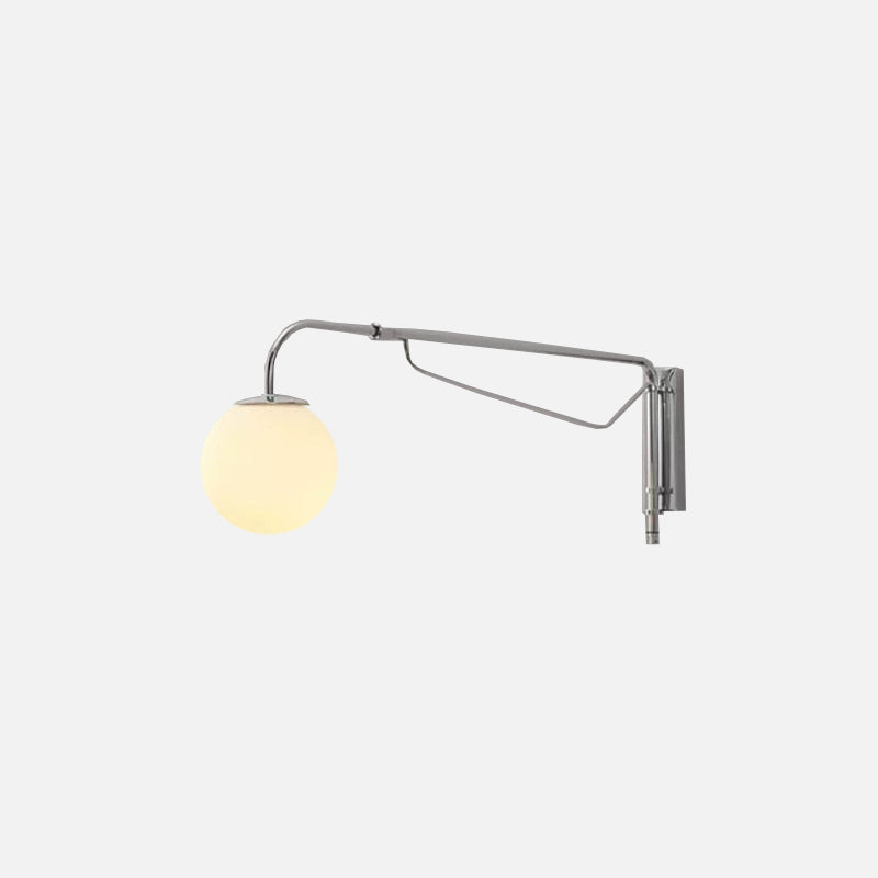 Élise Chrome Rocker Wall Lamp Silver Modern Adjustable Sconce