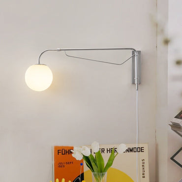 Élise Chrome Rocker Wall Lamp Silver Modern Adjustable Sconce
