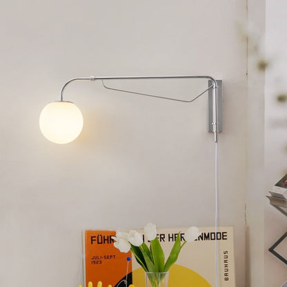 Élise Chrome Rocker Wall Lamp Silver Modern Adjustable Sconce
