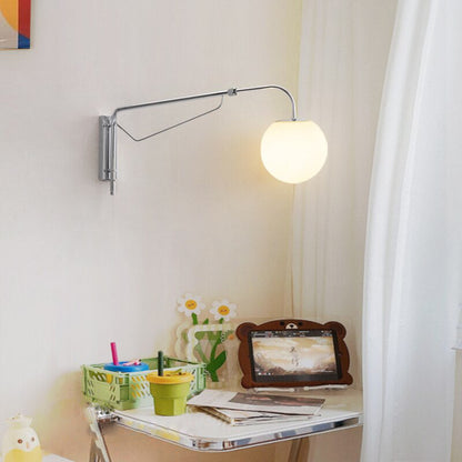 Élise Chrome Rocker Wall Lamp Silver Modern Adjustable Sconce