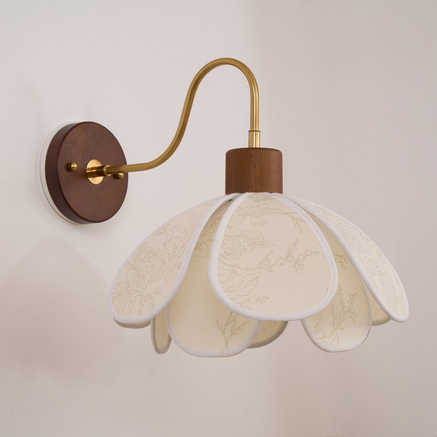 Docos Ciena Petal Applique Murale Luminaire Élégant en Métal et Tissu