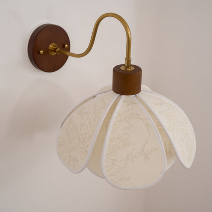 Docos Ciena Petal Applique Murale Luminaire Élégant en Métal et Tissu