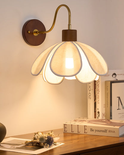 Docos Ciena Petal Applique Murale Luminaire Élégant en Métal et Tissu