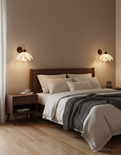 Docos Ciena Petal Applique Murale Luminaire Élégant en Métal et Tissu