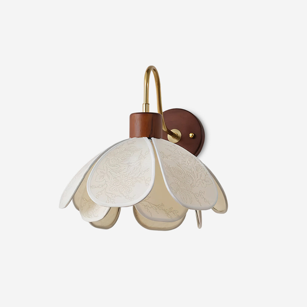 Docos Ciena Petal Applique Murale Luminaire Élégant en Métal et Tissu