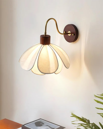 Docos Ciena Petal Applique Murale Luminaire Élégant en Métal et Tissu