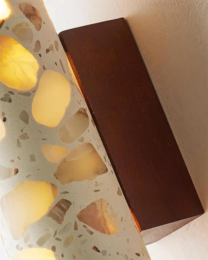 Sophie Clasten Wall Lamp Wood and Terrazzo LED Lighting