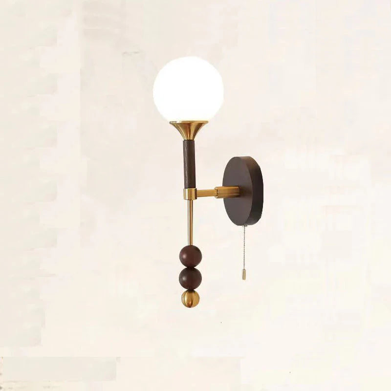 Applique Murale Globe en Bois et Verre Camille Colonia