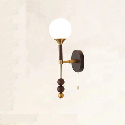 Applique Murale Globe en Bois et Verre Camille Colonia