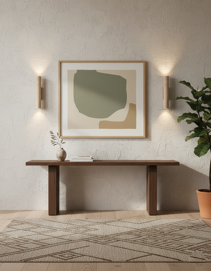 Aurélie Core Wall Lamp Wood and Travertine LED Lighting