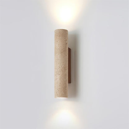 Aurélie Core Wall Lamp Wood and Travertine LED Lighting