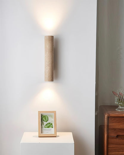 Aurélie Core Wall Lamp Wood and Travertine LED Lighting