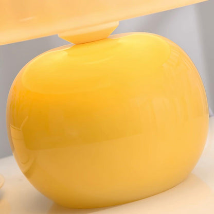 Lampe de Table Giulia Crème Champignon avec Abat-jour en Verre Émaillé