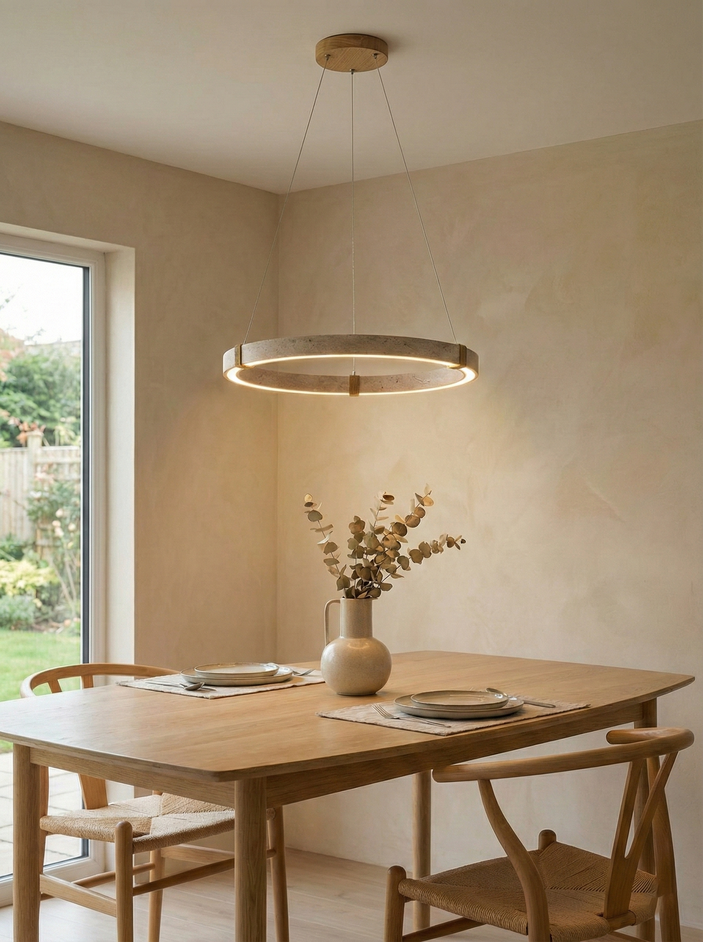 Lustre Amélie Dainolite Travertine Circle