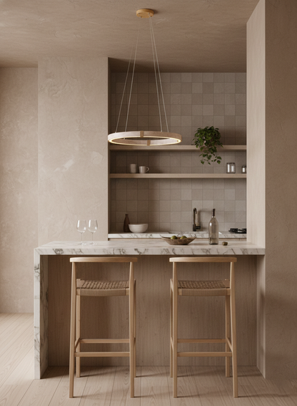 Lustre Amélie Dainolite Travertine Circle