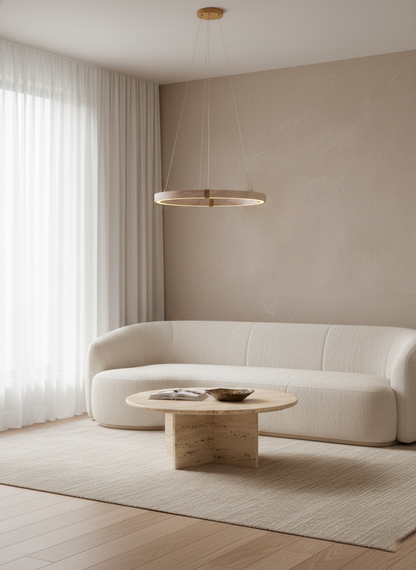 Lustre Amélie Dainolite Travertine Circle