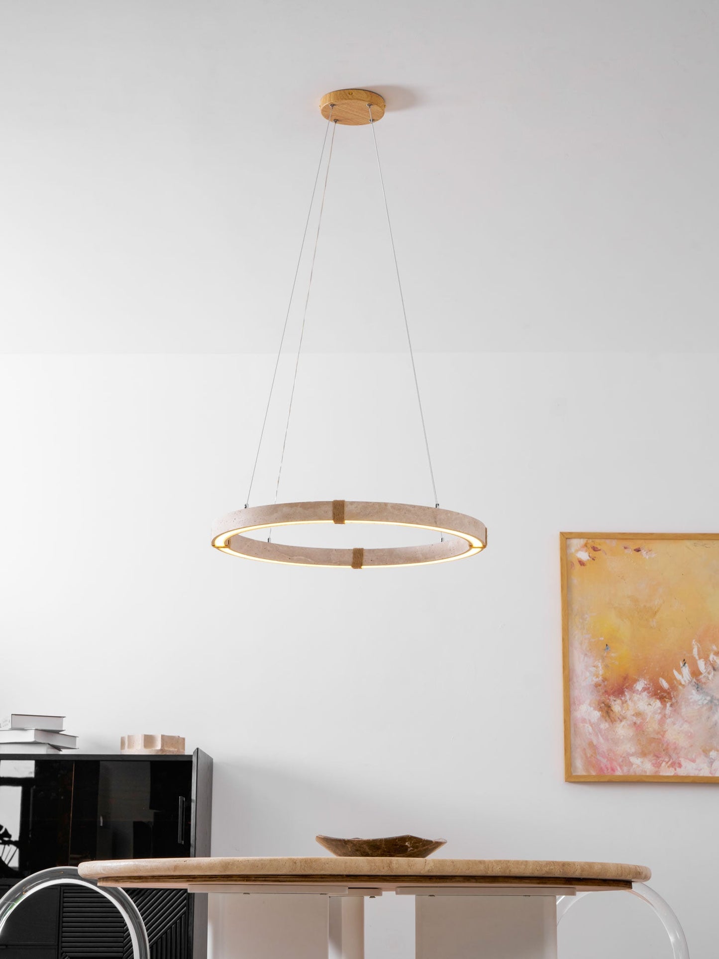 Lustre Amélie Dainolite Travertine Circle