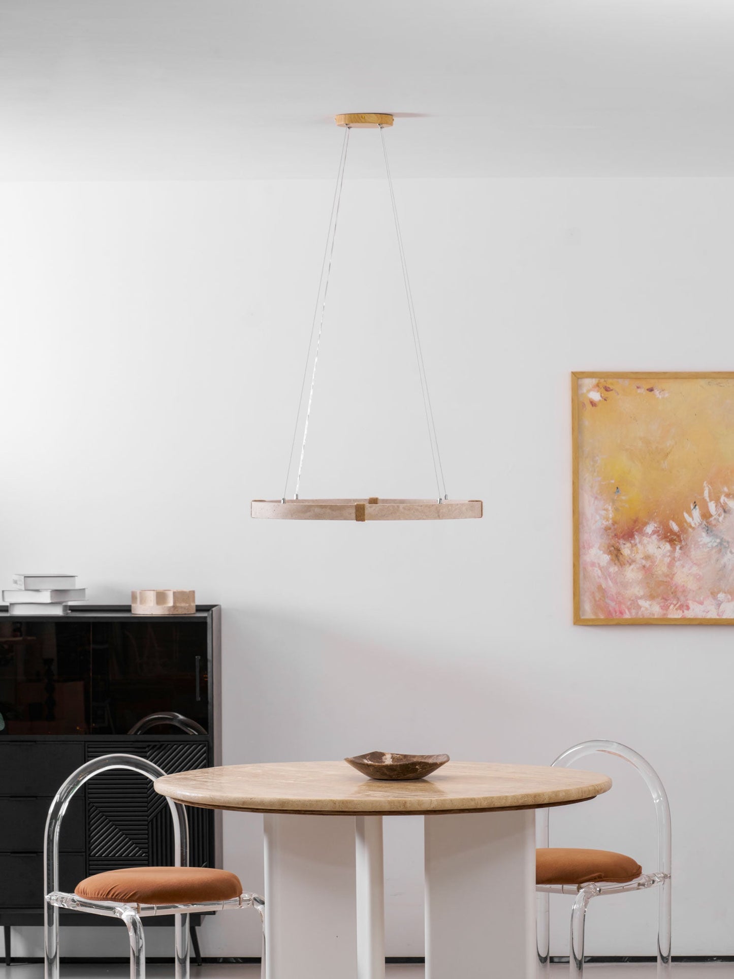 Lustre Amélie Dainolite Travertine Circle