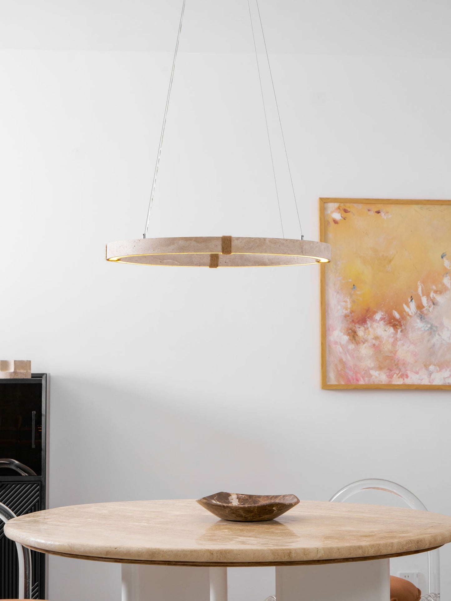 Lustre Amélie Dainolite Travertine Circle