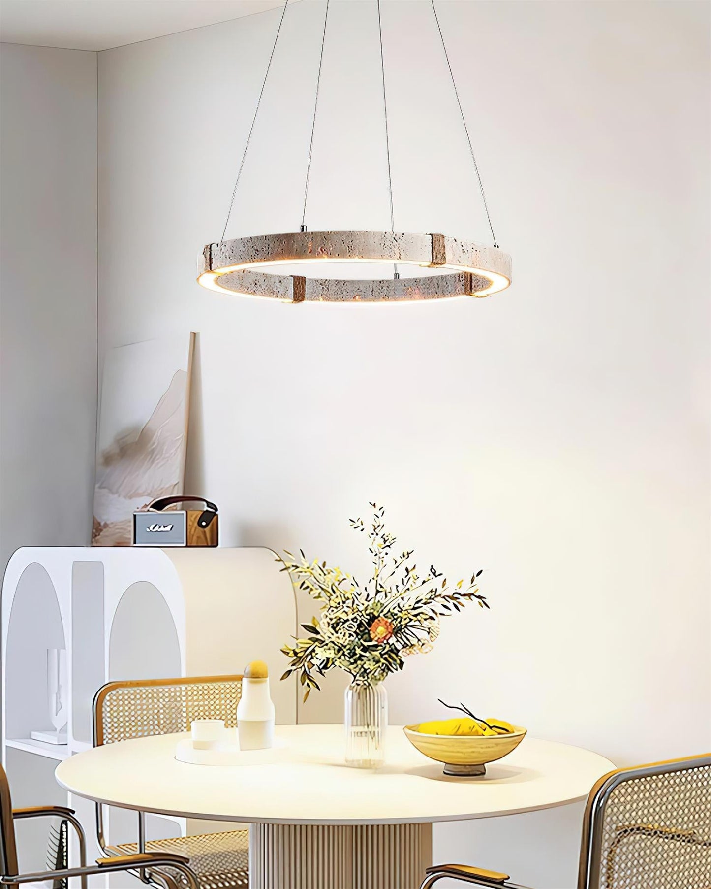Lustre Amélie Dainolite Travertine Circle