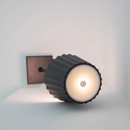 Lampe de table LED sans fil Élodie Dainty Groove Noir Minimaliste
