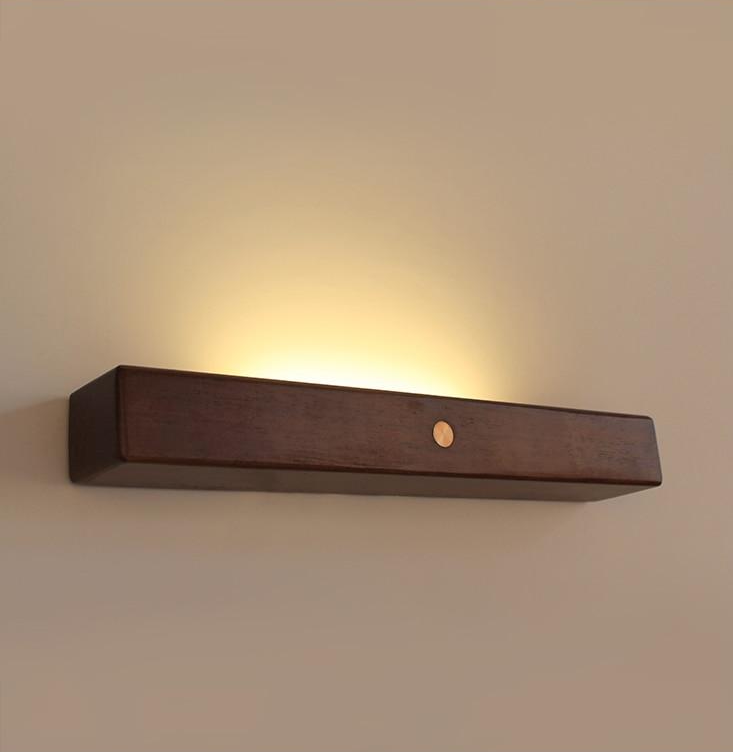 Matthieu Wooden Linear LED Wall Sconce