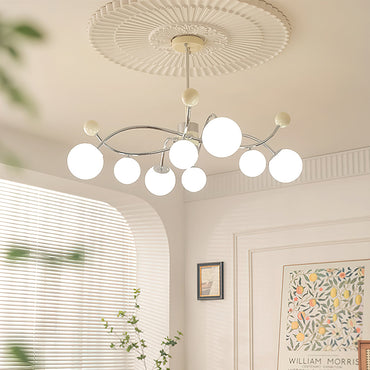 Juliette Chandelier, Orbes dépolis flottants modernes avec cadre métallique élégant