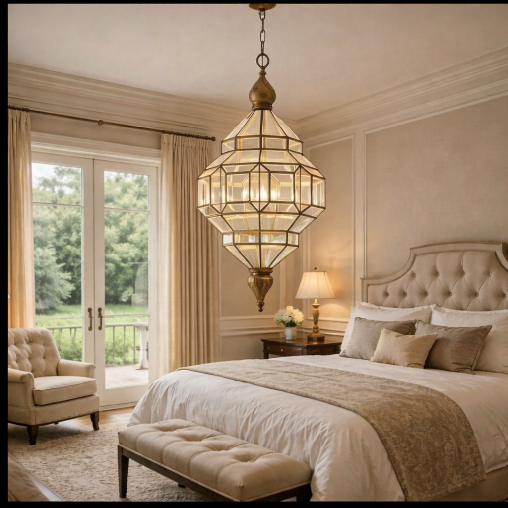 Suspension Sophie Dimlux en verre et laiton