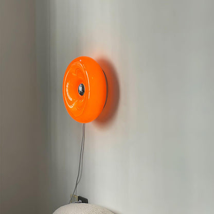 Applique murale Clémence Donuts en verre et métal à éclairage LED