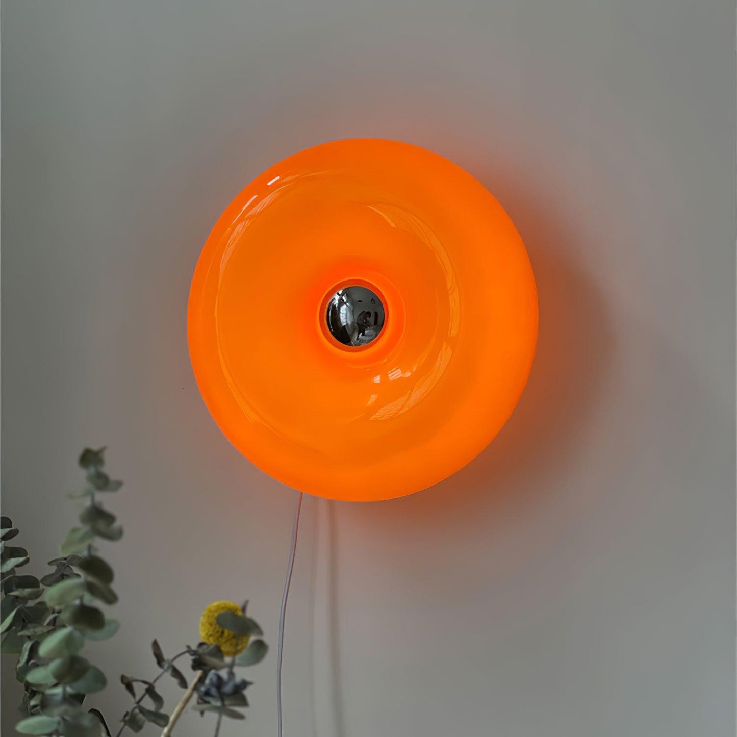 Applique murale Clémence Donuts en verre et métal à éclairage LED