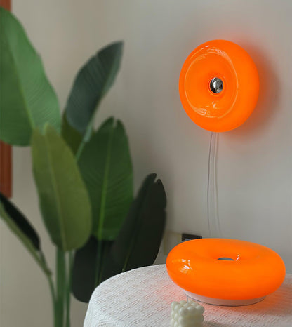 Applique murale Clémence Donuts en verre et métal à éclairage LED