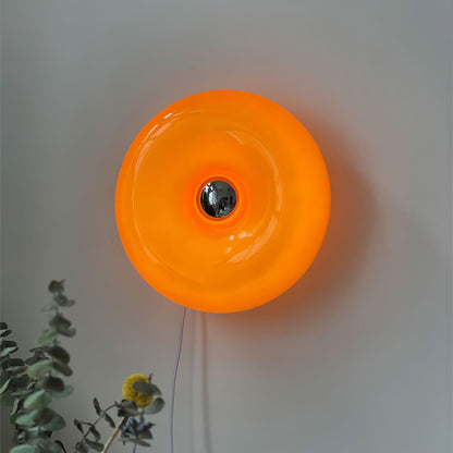 Applique murale Clémence Donuts en verre et métal à éclairage LED