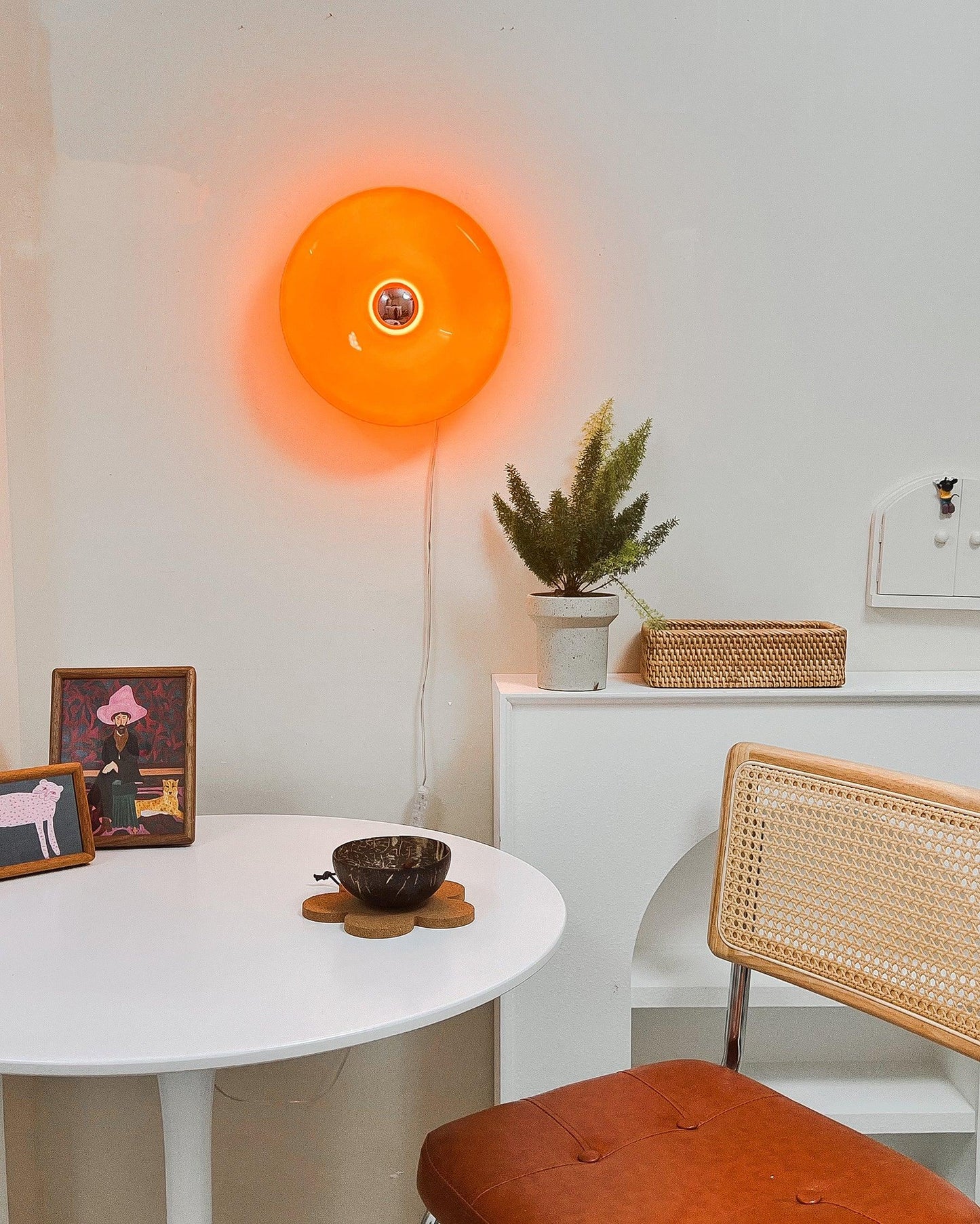Applique murale Clémence Donuts en verre et métal à éclairage LED
