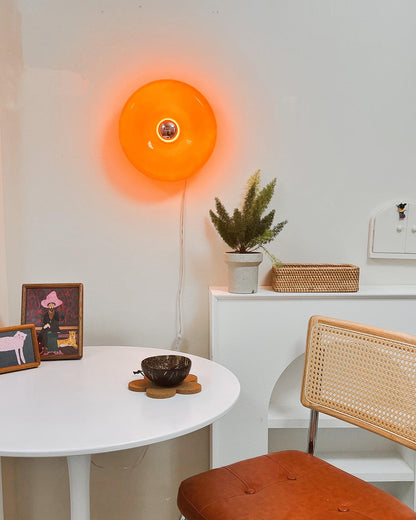 Applique murale Clémence Donuts en verre et métal à éclairage LED