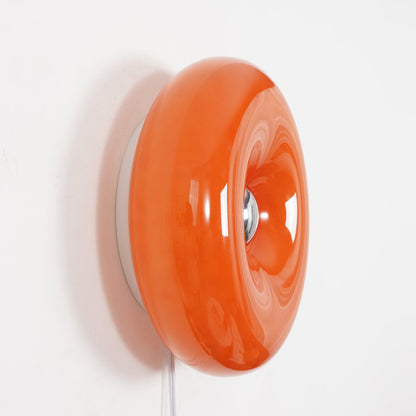 Applique murale Clémence Donuts en verre et métal à éclairage LED