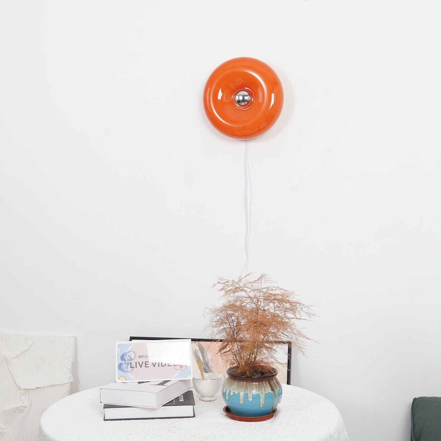 Applique murale Clémence Donuts en verre et métal à éclairage LED