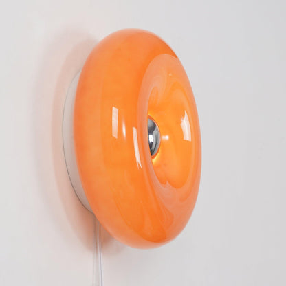 Applique murale Clémence Donuts en verre et métal à éclairage LED