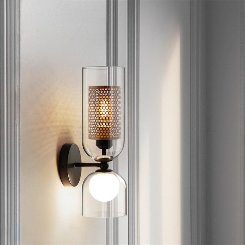 Applique murale LED Camille Duo Honeycomb à double tête