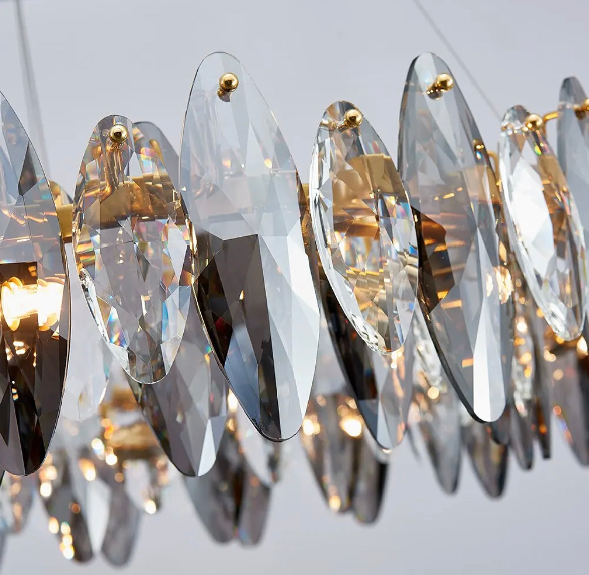 Lustre Elodie Crystal Leaf Nordic de luxe