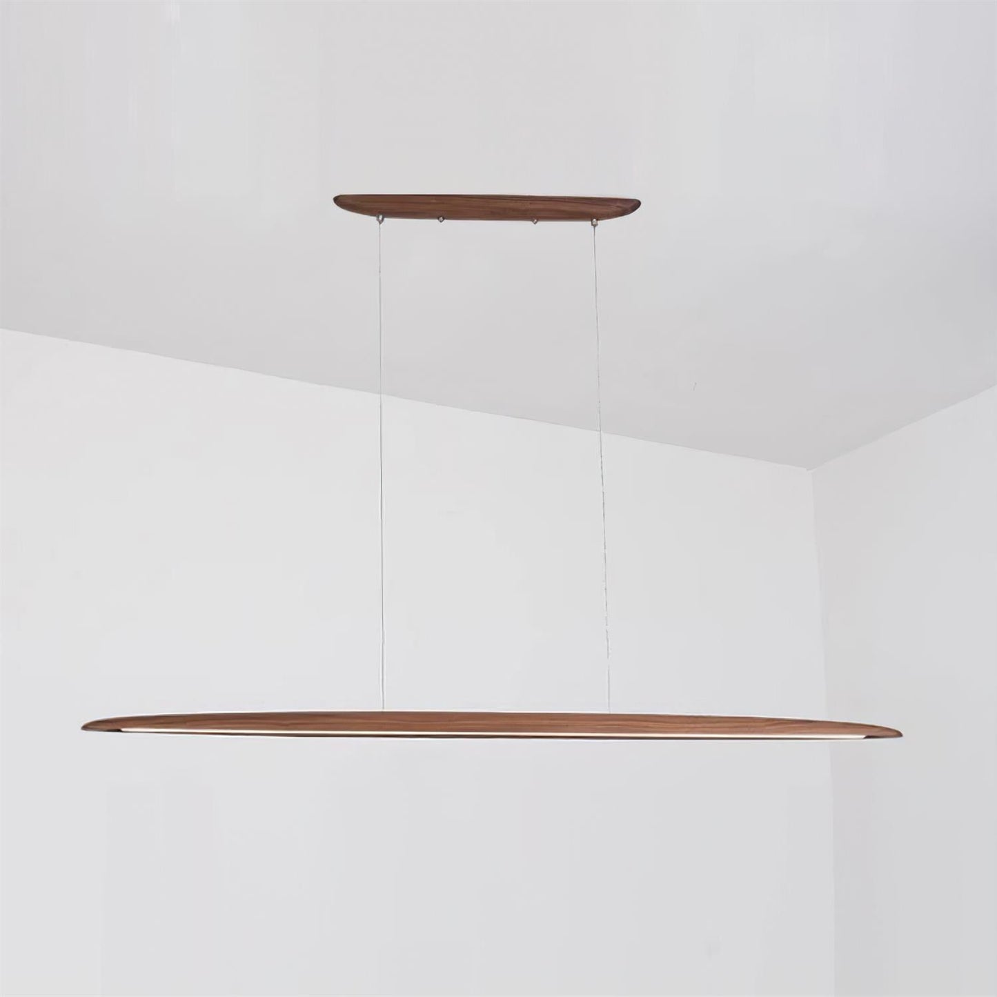 Amélie LED Chandelier, Minimalist Wood and Acrylic with Integrated LEDs