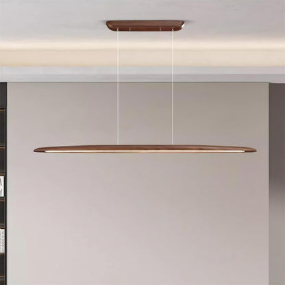 Amélie LED Chandelier, Minimalist Wood and Acrylic with Integrated LEDs