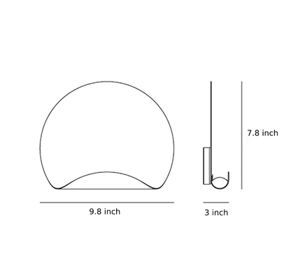 Aurélie Eclipse Curved Metal Wall Lamp